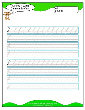 ğvfj Grubu Çalışma Sayfaları